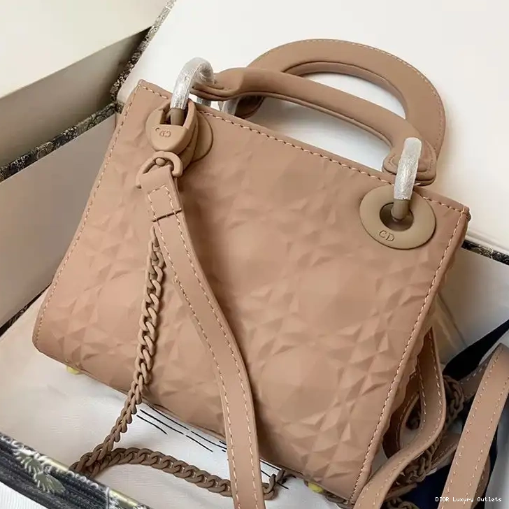 Cheap Apricot Lady Frosted Mini Ultramatte Dior Cannage Bag Calfskin 0616 Luxury